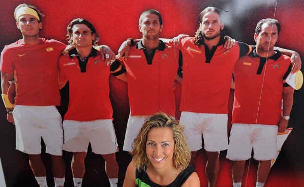 Gala León durante su presentación como nueva capitana de la Copa Davis. GETTY
