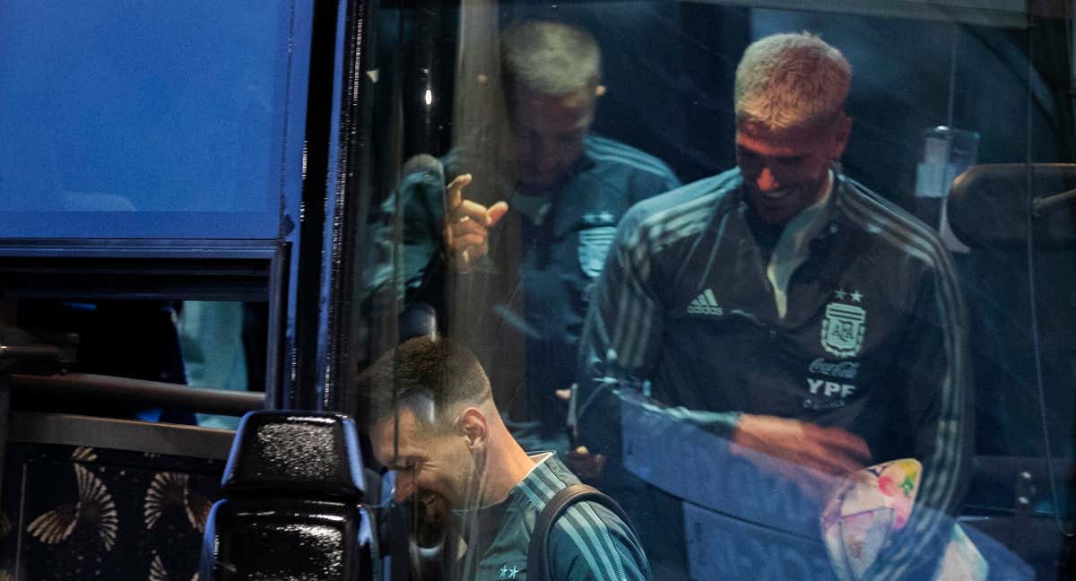 De Paul, en Nueva York durante la concentración con Argentina. /GETTY