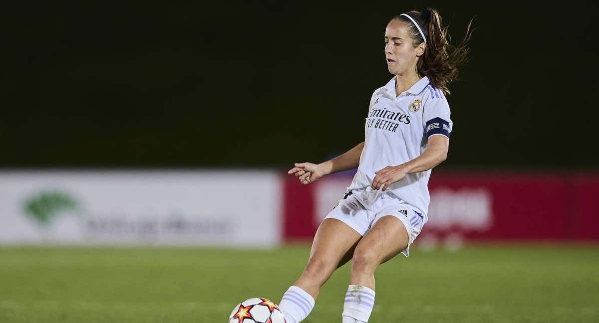 Maite Oroz, durante el último partido del Real Madrid.