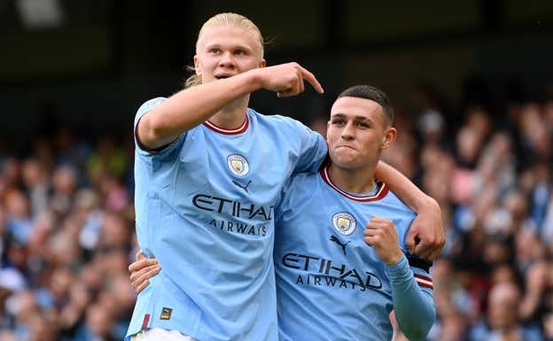 Haaland y Foden, un hat-trick cada uno. Getty Images