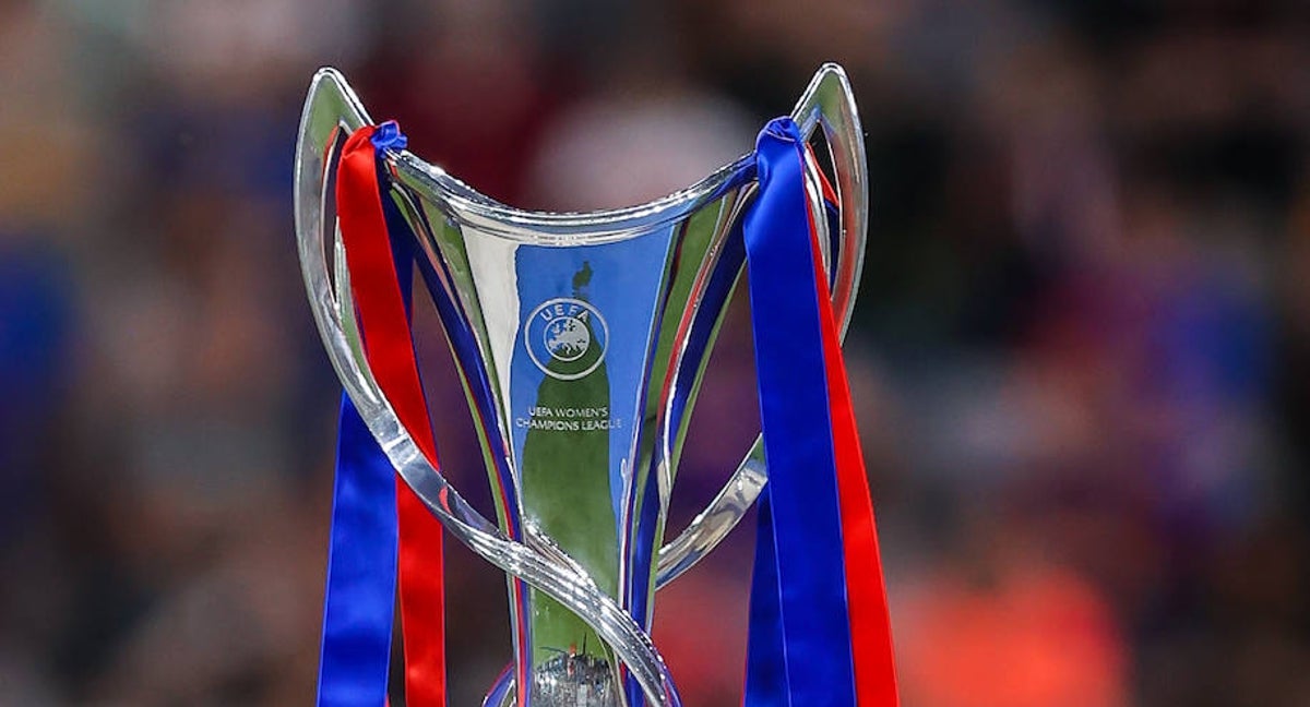 Imagen del trofeo de la UEFA Women's Champions League en la edición 21/22.