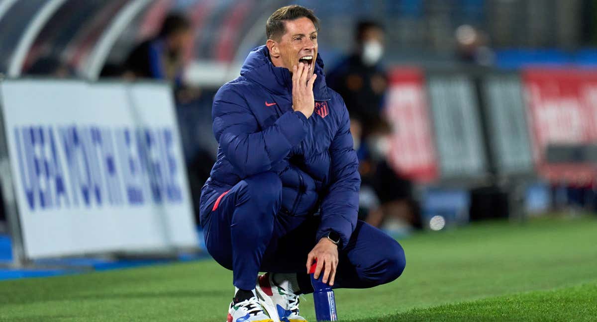 Fernando Torres, en un partido de la Youth League. /GETTY