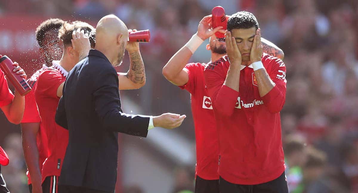 Cristiano Ronaldo y Erik ten Hag.
