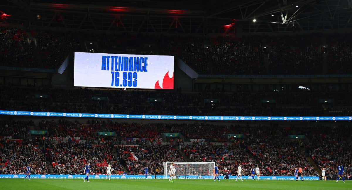 76.893 personas presenciaron el Inglaterra - Estados Unidos en Wembley. /GETTY IMAGES
