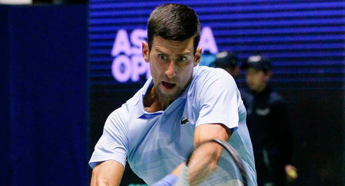 Djokovic, en una imagen de las semifinales del ATP 500 de Astaná .