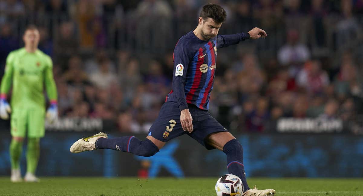 Gerard Piqué durante el encuentro/Getty