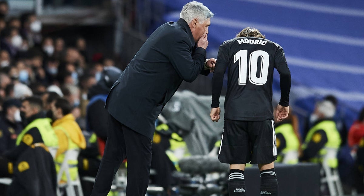 Modric, con Ancelotti.