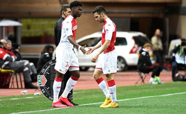 Tchouameni sustituye a Cesc durante su etapa en el Mónaco.  GETTY IMAGES