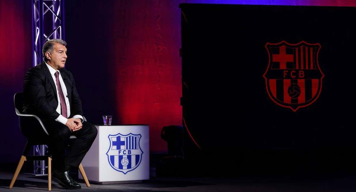 Laporta, durante la entrevista.