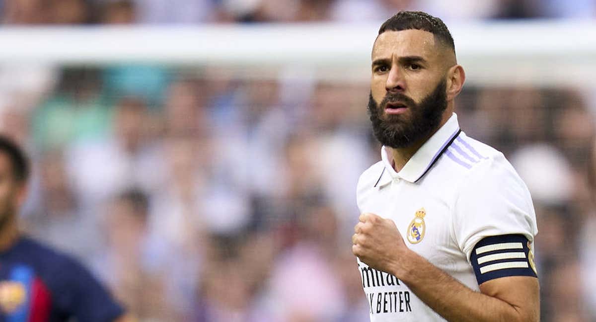 Karim Benzema, durante el Clásico./GETTY