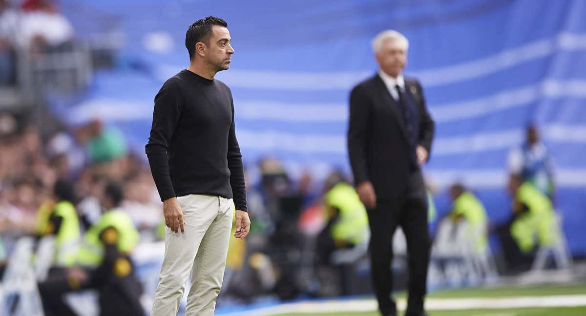 Xavi Hernández, durante el Clásico. /GETTY