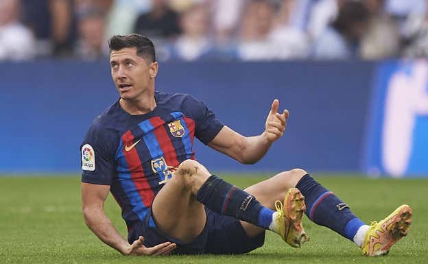Lewandowski no pudo marcar en el Clásico.  GETTY