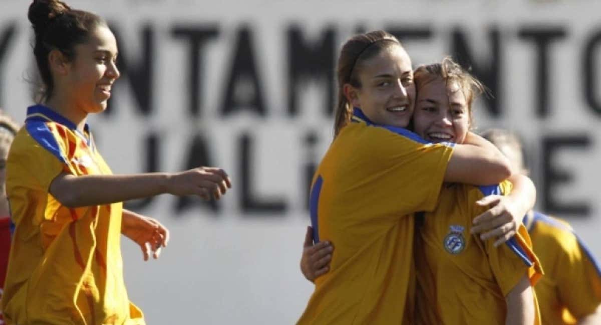 Alexia Putellas y Nerea Pérez, durante su etapa en la selección valenciana.