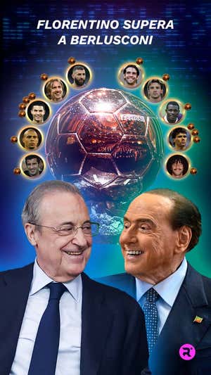 Balones de Oro de Florentino y Berlusconi. ELABORACIÓN PROPIA. DISEÑO: JUAN BERNÁLDEZ