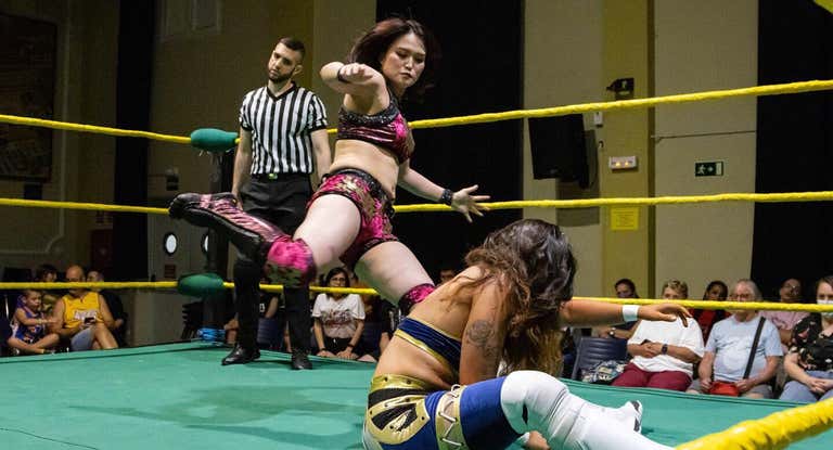 Miyu Yamashita durante su primer combate en España.