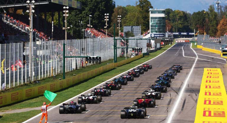 Parrilla de salida del GP de Italia de Fórmula 1 2022.