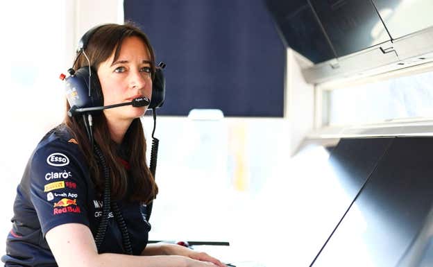 Hannah Schmitz, ingeniera jefa de estrategia de Red Bull Racing.  Red Bull Content Pool