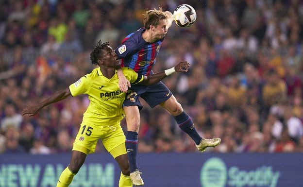 Frenkie, en acción ante el Villarreal.  GETTY