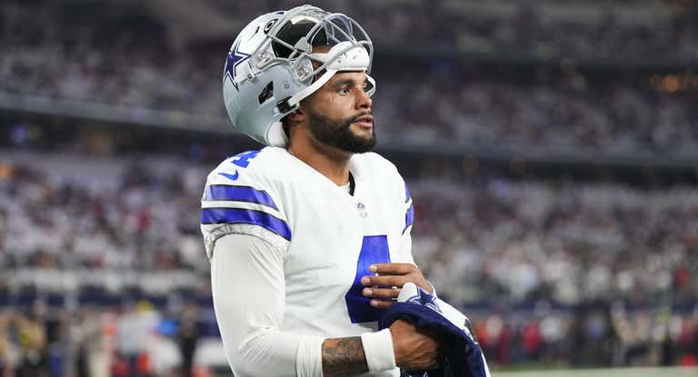 Dak Prescott tras lesionarse en la primera jornada de la presente temporada de la NFL.