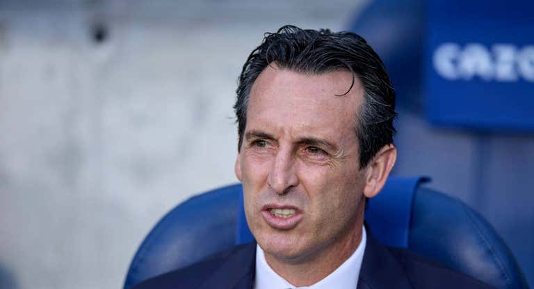 Emery en su último partido con el Villarreal.