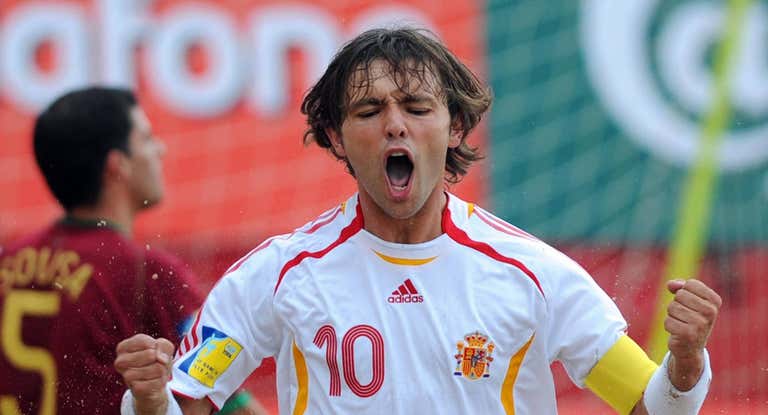 Ramiro Amarelle, en un partido con la Selección.