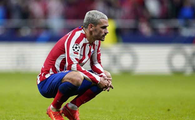 Antoine Griezmann tras el final del partido ante el Bayer. GETTY IMAGES