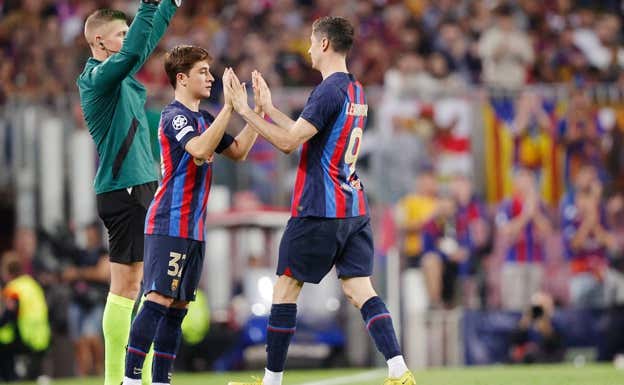 Pablo Torre entró por Lewandowski este miércoles.  GETTY