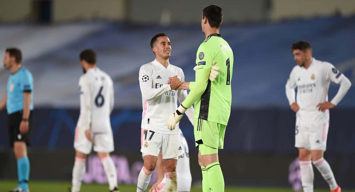 Los hijos de Courtois y Lucas Vázquez han ingresado en La Fábrica este curso. /GETTY