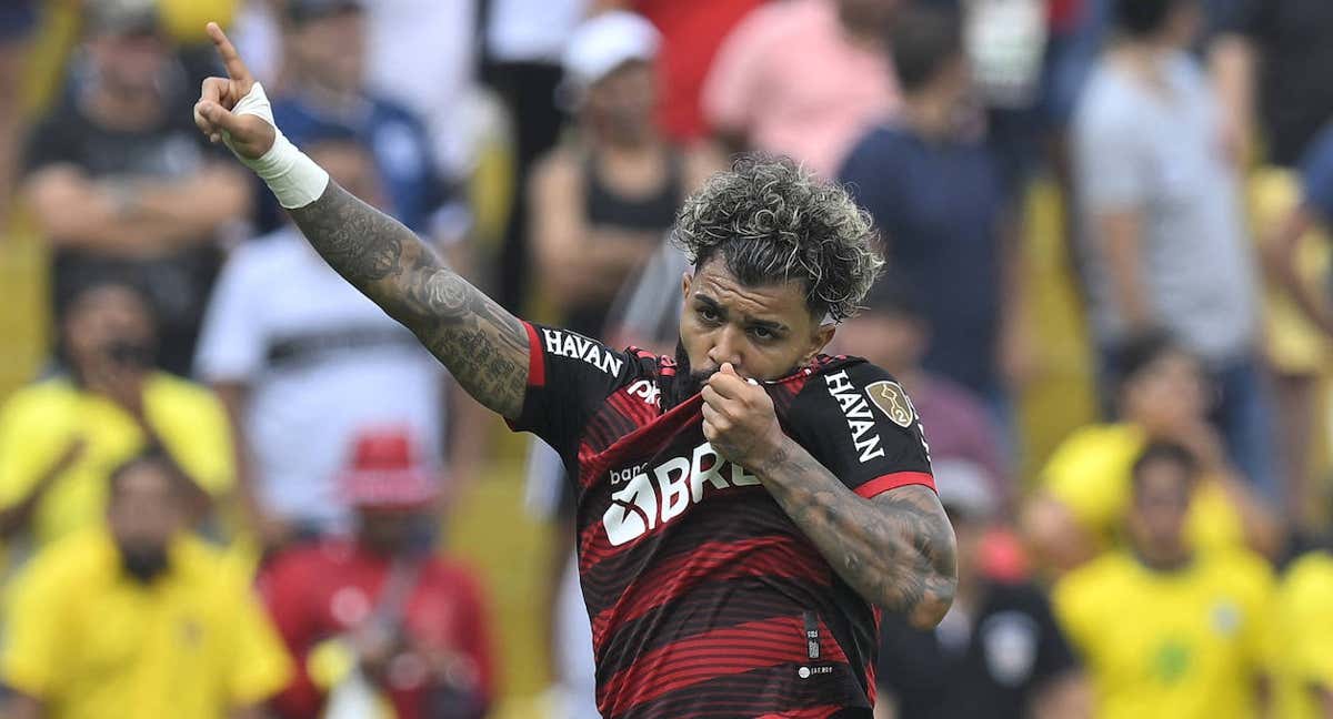 Gabriel Barbosa, autor del gol de la victoria./Getty Images