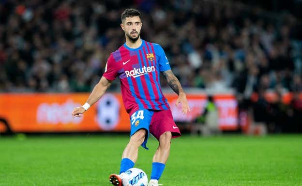 Álvaro Sanz, en un partido con el Barça.  GETTY