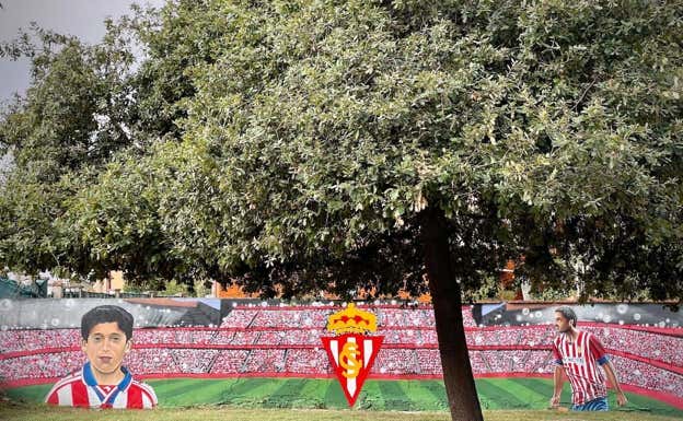 Mural del Barrio de Roces en honor a José Ángel 'Cote'.