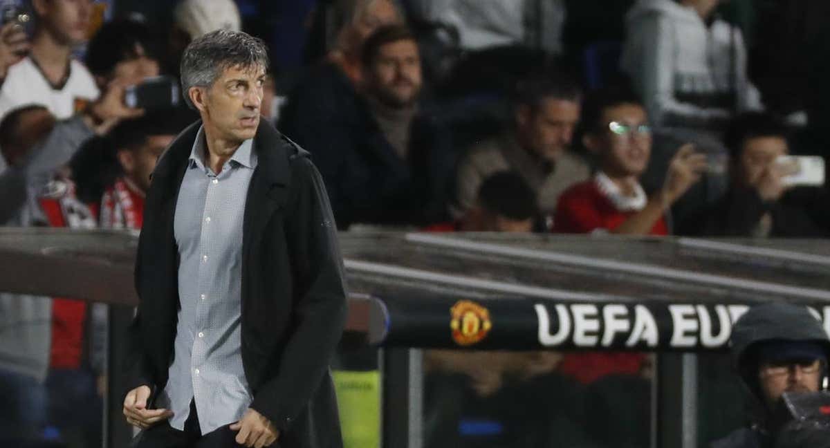 Imanol Alguacil, durante el partido ante el Manchester United.
