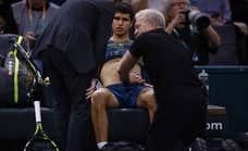 Alcaraz se retira de París por una lesión en el abdomen