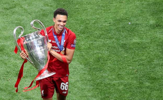 Alexander-Arnold, campeón de la Champions en 2019. Getty Images