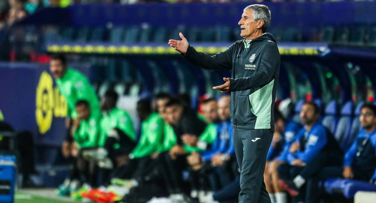 Quique Setién durante el partido ante el Mallorca./GETTY IMAGES