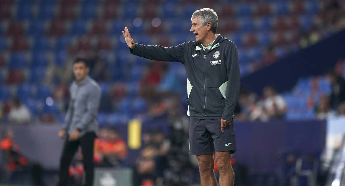 Quique Setién, en uno de los partidos al frente del Villarreal./GETTY