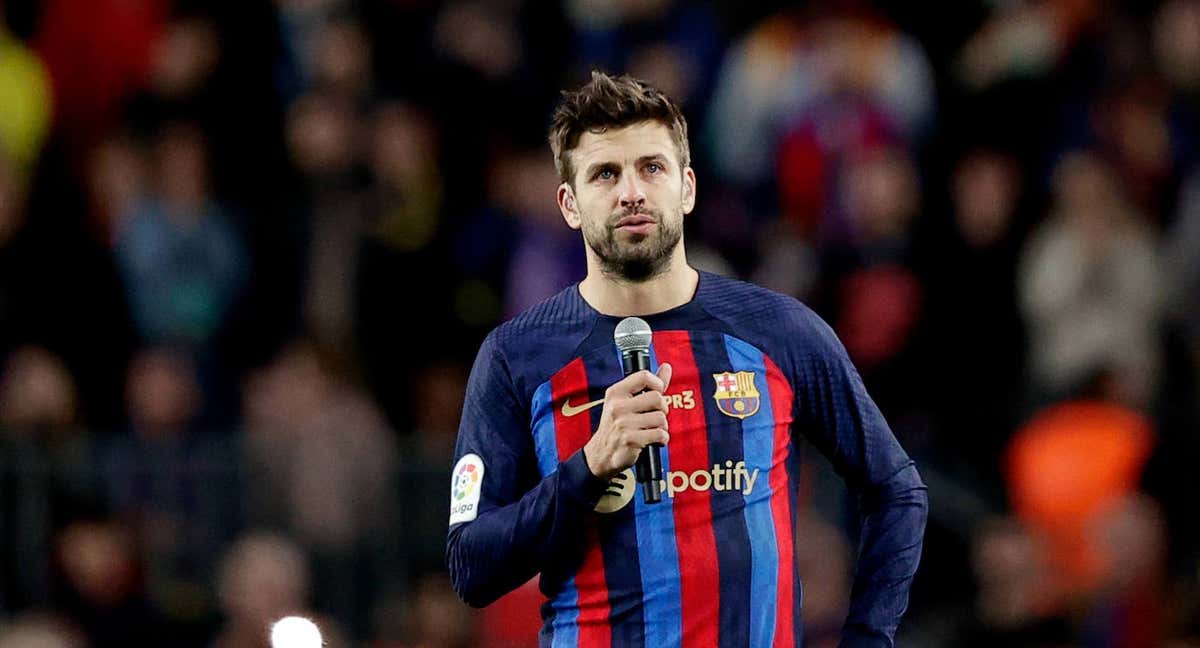 Gerard Piqué (35), en su despedida del Camp Nou.