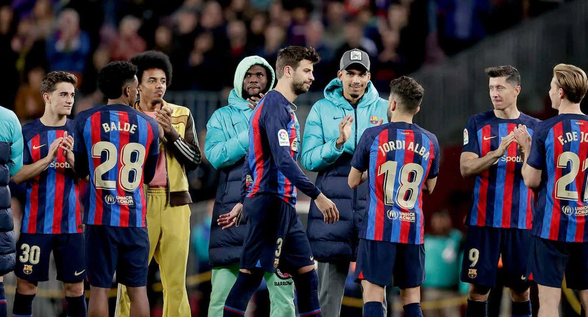 Piqué vivió este miércoles su último entrenamiento como jugador del Barça.
