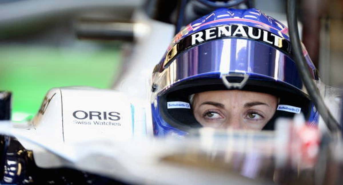 Susie Wolff durante un test de jóvenes pilotos con Williams F1 en Silverstone en 2013. /Getty Images