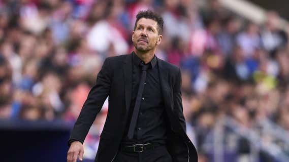 Simeone, en el último partido en casa ante el Espanyol./GETTY