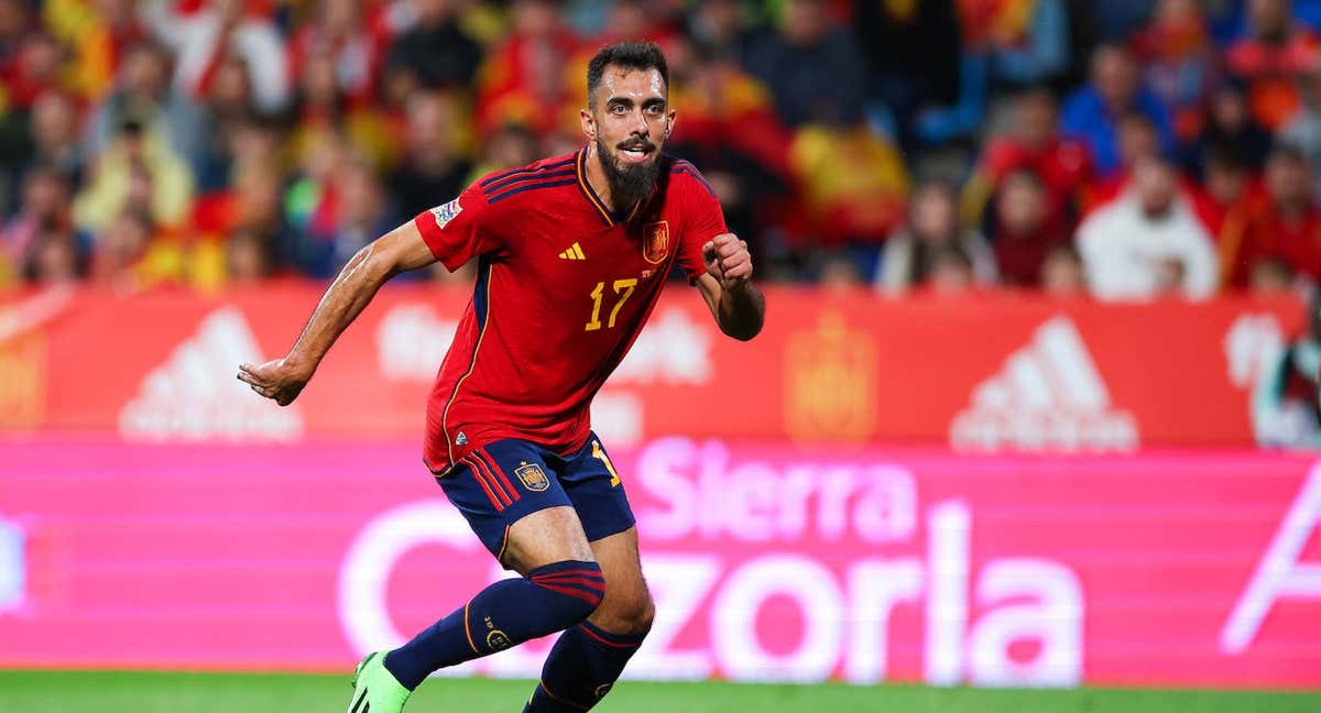 Borja Iglesias, en el España-Suiza de la Nations League.