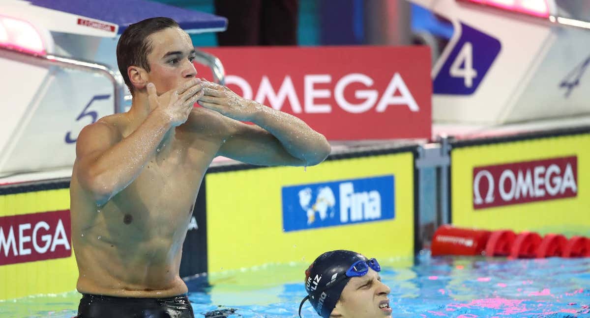 Garach, este verano, tras lograr uno de los dos oros conseguidos en el Mundial Júnior. /GETTY IMAGES