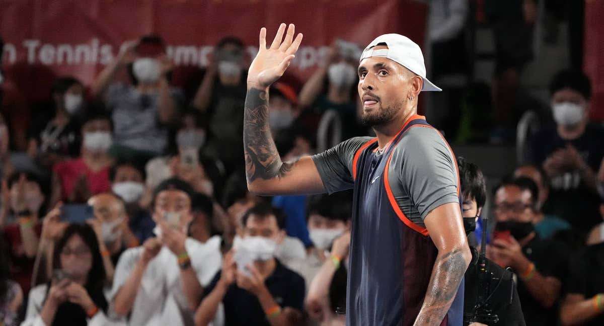 Nick Kyrgios, durante el torneo de Tokio, el último que ha jugado en este 2022. /Koji Watanabe/Getty Images