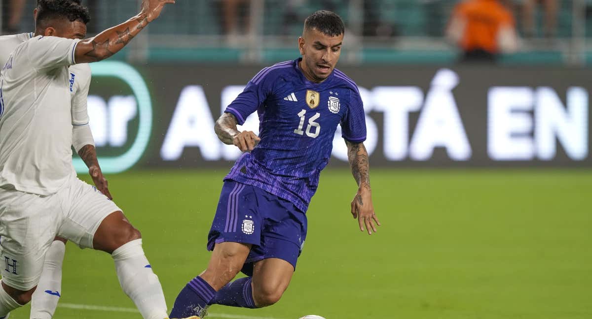 Ángel Correa, en un partido con la selección de Argentina. /GETTY