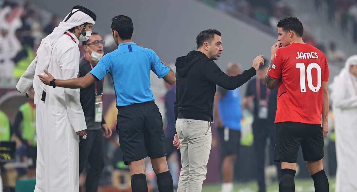 Xavi, durante su etapa en Doha como entrenador del Al Sadd./Getty