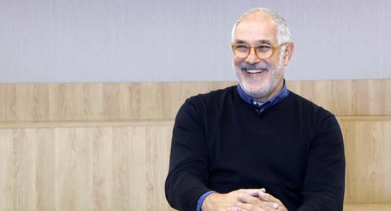 Andoni Zubizarreta, durante la entrevista con Relevo.