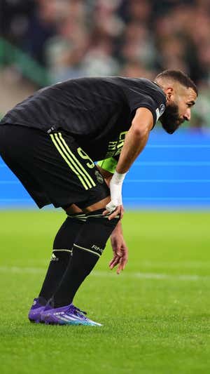 Benzema, lesionado contra el Celtic. Getty