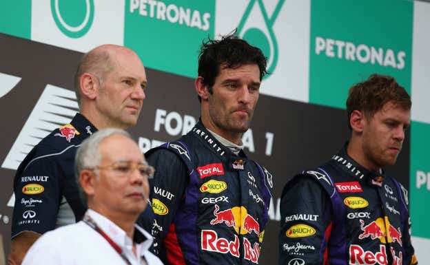 Podio del GP de Malasia 2013.  Getty Images