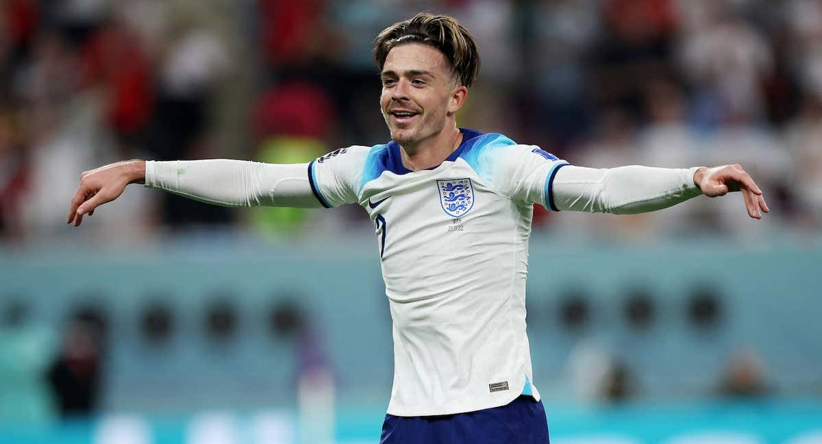 Grealish, en la celebración de su gol contra Irán.