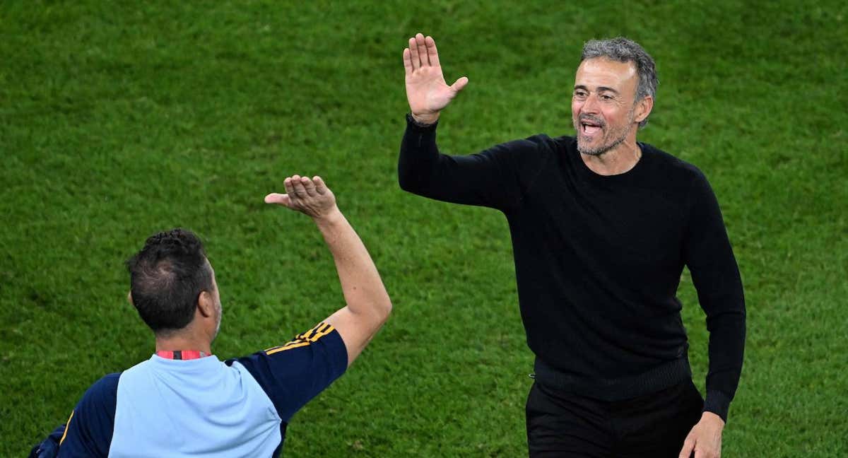 Luis Enrique acabó eufórico tras el 7-0 ante Costa Rica. /GETTY